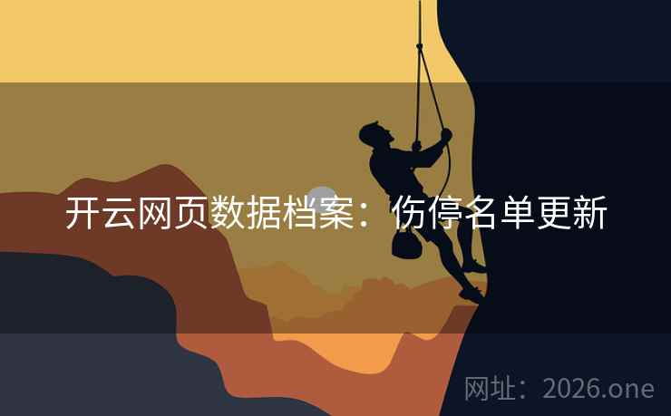 开云网页数据档案:伤停名单更新