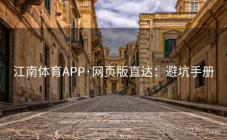 江南体育APP·网页版直达:避坑手册 江南体育APP·网页版直达:避坑手册