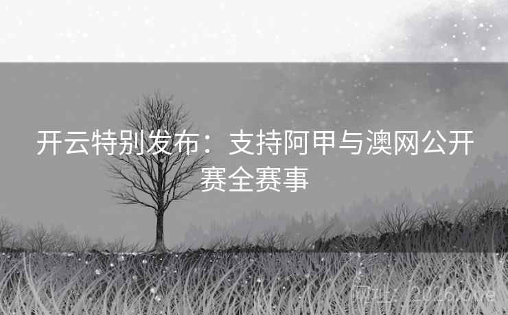 开云特别发布:支持阿甲与澳网公开赛全赛事 开云特别发布:支持阿甲与澳网公开赛全赛事